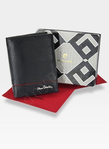 Portfel Męski Pierre Cardin Skórzany Pionowy Pojemny Tilak15 326 Sahara RFID