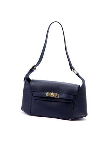 Damska Torebka Skórzana Granatowa Na Ramię Luka 24-044 Dollaro