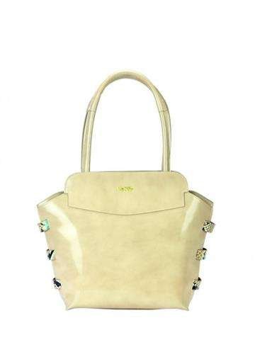 Torebka Skórzana Gilda Tonelli Beżowa Shopperbag Elegancka ze Skóry Naturalnej