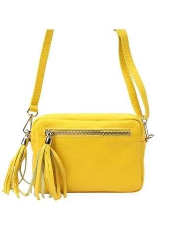 Torebka Skórzana Luka 20-030 DOLLARO Żółta Listonoszka Naturalna