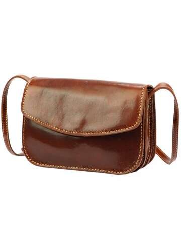 Torebka Damska Skórzana Florence 5511 Brązowa Listonoszka Crossbody