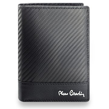 Pierre Cardin Czarny Skórzany Portfel Męski Pionowy RFID YS607 326