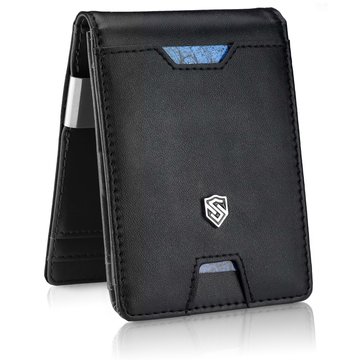 STEVENS Męski Portfel Skórzany Drobne na Zamek Klips slim nowoczesny z RFID Czany na Karty na gotówkę prezent