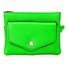 Etui na klucze ze skóry naturalnej w zielonym kolorze