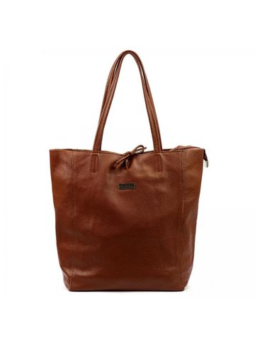 Damska Torebka Skórzana A4 MiaMore 01-014 Z DOLLARO brązowy