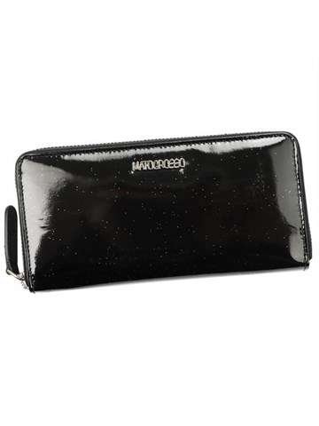 Portfel Damski Skórzany Mato Grosso 0833-602 RFID Czarny Poziomy Piórnik