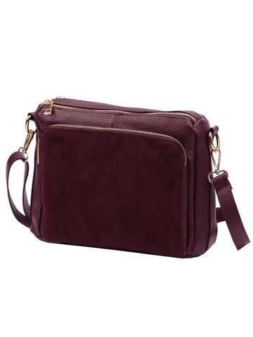 Damska Torebka Skórzana Luka 26-008 bordo