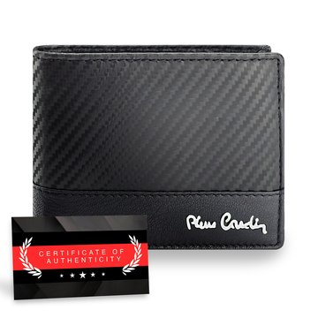 Pierre Cardin portfel męski skórzany Carbon RFID | wytrzymały Certyfikat