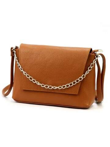 Damska Torebka Skórzana Luka 19-91 DOLLARO Camel Listonoszka Mała