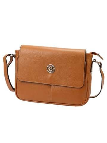 Torebka Skórzana Gregorio 1738 DOLLARO camel-2 Listonoszka Naturalna Skóra