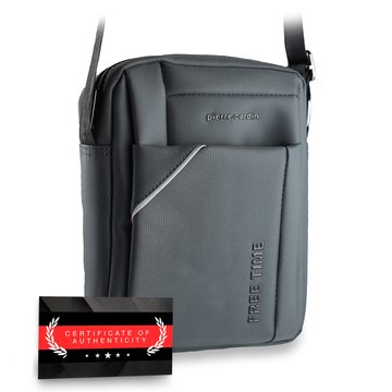Saszetka męska Pierre Cardin 2011 ALAN09 popiel na ramię casual Certyfikat