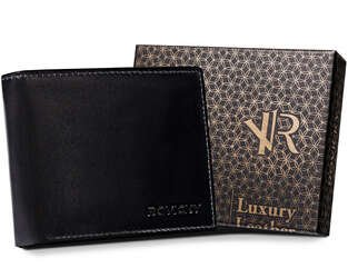 Elegancki portfel męski z dużą sekcją na dokumenty Rovicky