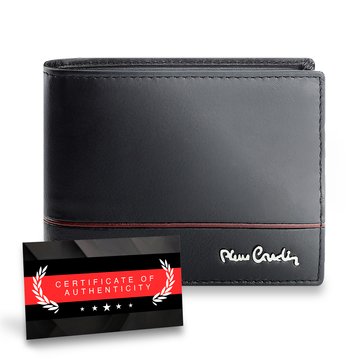Pierre Cardin Portfel Męski Ze Skóry Z Ochroną RFID i Certyfikatem