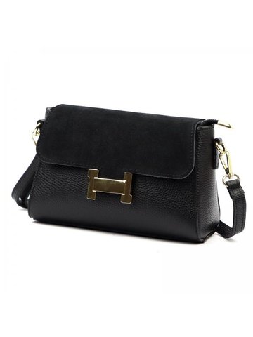 Damska Torebka Skórzana Luka 20-097 czarny