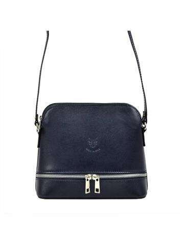 Torebka Skórzana Florence 510 Listonoszka Granatowa ze Skóry Naturalnej