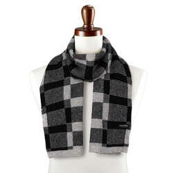 Długi zimowy szal męski w kratę - Peterson