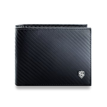 Portfel Męski STEVENS Skórzany SLIM mały poręczny Czarny RFID SECURE