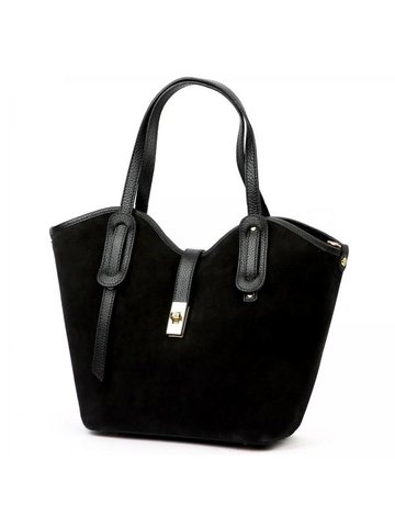 Damska Torebka Skórzana Luka 25-006 czarny