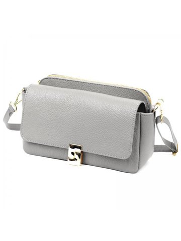 Damska Torebka Skórzana Luka 24-043 DOLLARO jasny popiel