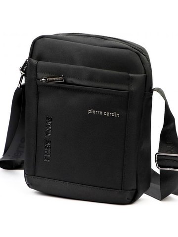 Czarna saszetka męska Pierre Cardin 1721 ALAN09 na ramię sportowa