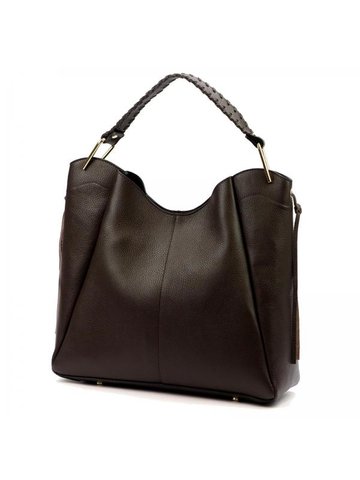 Damska Torebka Skórzana A4 Luka 26-080 DOLLARO ciemny brąz