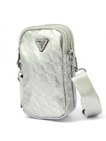 Torebka eko-skóra srebrna Sergio Valentini 7174# na ramię i do ręki