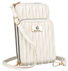 Biała torebka-portfel 2w1 podzielona na dwie komory - Rovicky