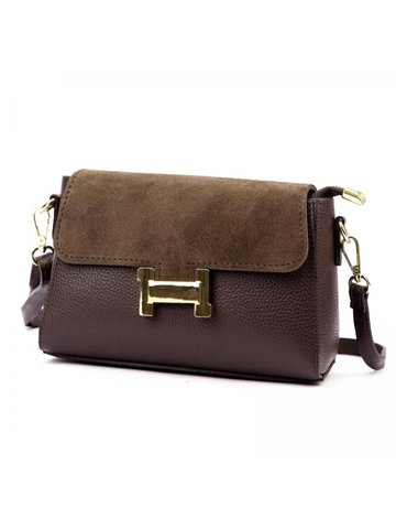 Damska Torebka Skórzana Luka 20-097 ciemny brąz