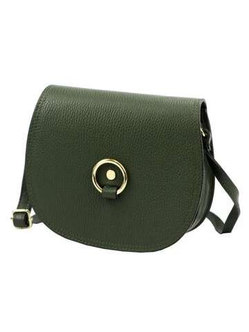 Torebka Damska Skórzana Florence 38 DOLLARO Ciemnozielona Listonoszka