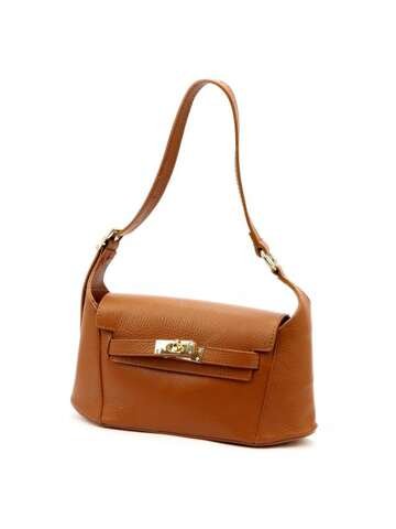 Damska Skórzana Torebka Na Ramię Luka 24-044 Dollaro Camel-2