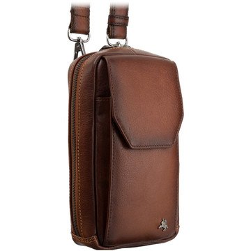 Brązowa Skórzana Torba Męska Visconti AT-45 z Regulowanym Paskiem i Dwoma Zewnętrznymi Kieszeniami