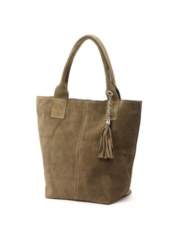 Damska Torebka Skórzana A4 Luka 26-026 taupe