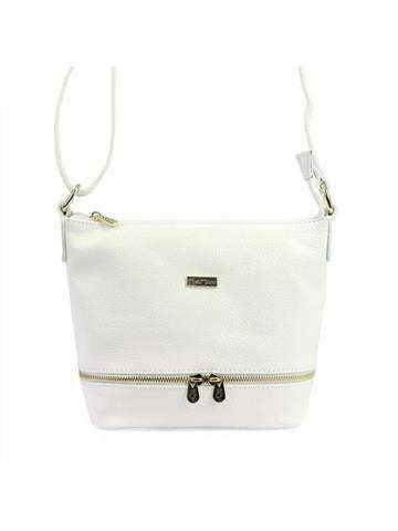 Torebka Skórzana MiaMore Biała Listonoszka Z Okuciami MiaMore 01-019