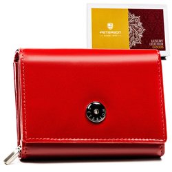 Damski portfel skórzany RFID z przegrodami - Peterson