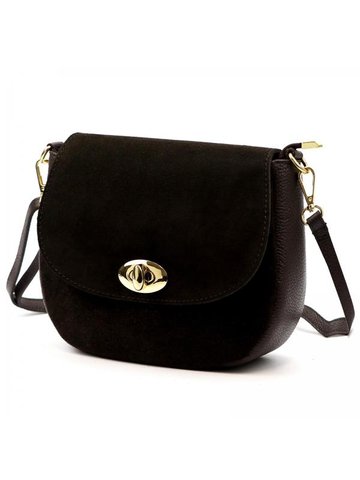 Damska Torebka Skórzana Luka 26-040 ciemny brąz