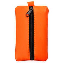 Kompaktowe etui na klucze ze skóry naturalnej w pomarańczowym kolorze