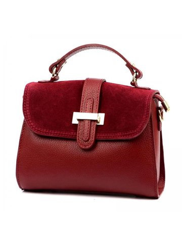 Damska Torebka Skórzana Luka 25-035 bordo