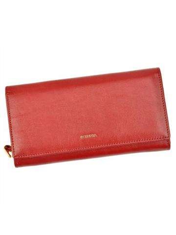 Portfel Damski PATRIZIA IT-106 RFID Skóra Naturalna Czerwony Poziomy Duży