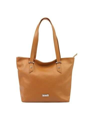 Torebka Skórzana MiaMore Dollaro Shopperbag Camel Naturalna Duża Na Ramię