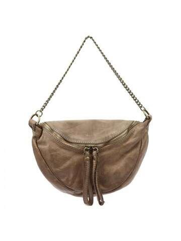 Torebka Skórzana VS 018 Taupe Średnia Listonoszka Naturalna z Dopinanym Paskiem