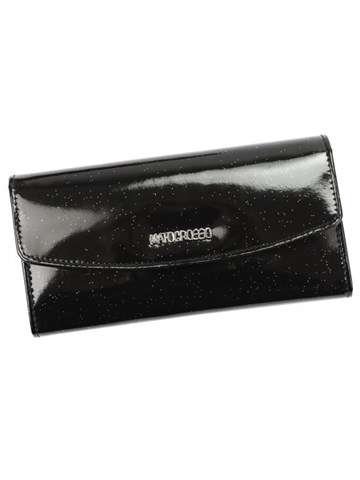 Portfel Damski Skórzany Mato Grosso 0738-602 RFID Czarny Poziomy Duży