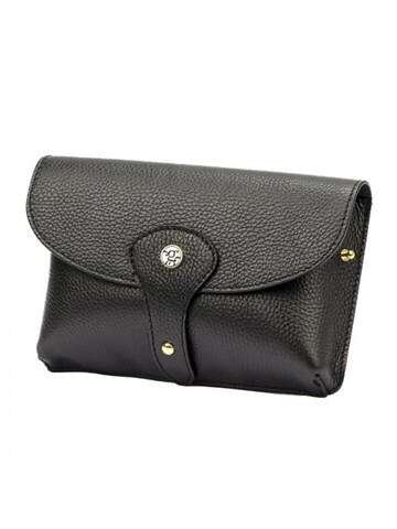 Torebka Damska Skórzana Gregorio 1713 DOLLARO Czarna Listonoszka Złote Okucia