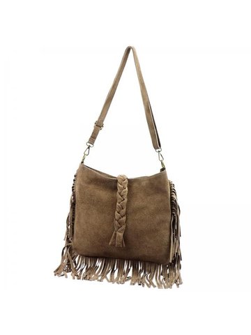 Damska Torebka Skórzana Luka 25-073 taupe