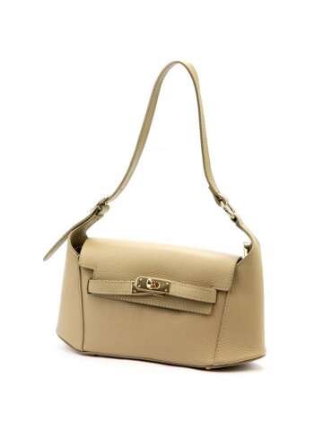 Damska Torebka Skórzana Ciemny Beż na Ramię Luka 24-044 DOLLARO