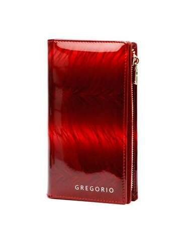 Portfel Damski Gregorio FF-124 Skórzany Czerwony z Zabezpieczeniem RFID