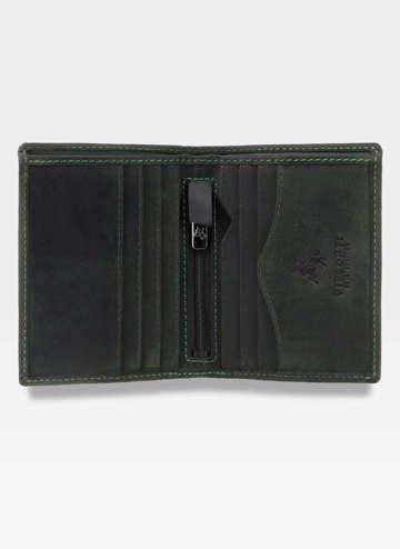 Portfel Męski Mały Skórzany Visconti Wbudowana Technologia RFID 705 Niebieski