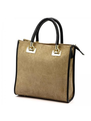 Damska Torebka Skórzana Luka 26-073 taupe