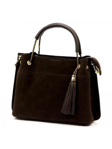 Damska Torebka Skórzana Luka 26-046 ciemny brąz