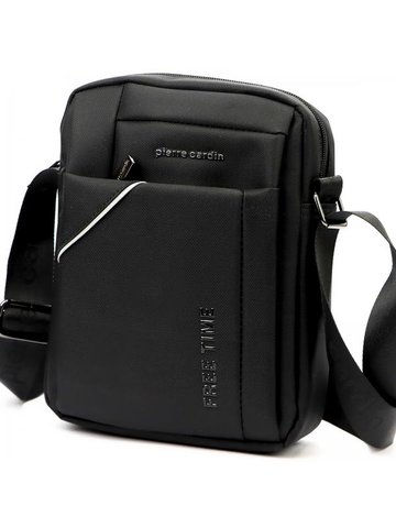 Saszetka Pierre Cardin 2011 ALAN09 czarna męska na ramię średnia casual