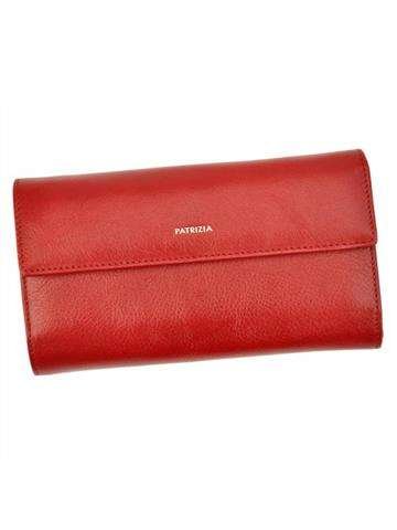 Portfel Damski PATRIZIA IT-109 RFID Skóra Naturalna Czerwony Poziomy Duży
